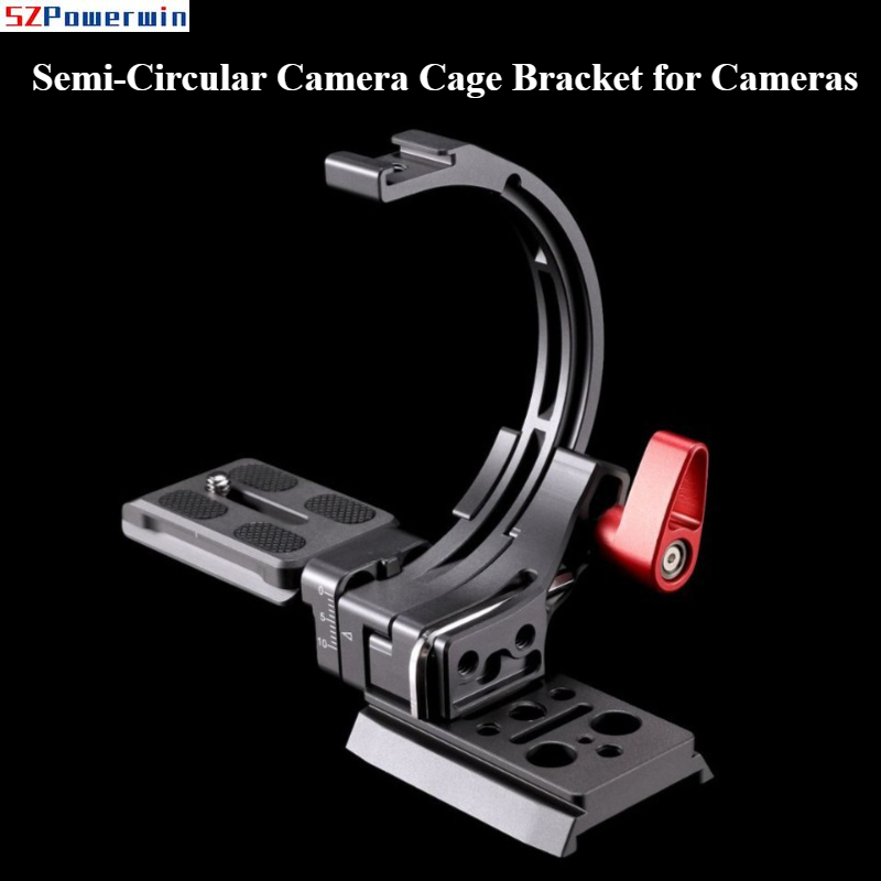 Camera Cage Baseplate - Powerwin Semi-Circular Camera Cage Bracket for