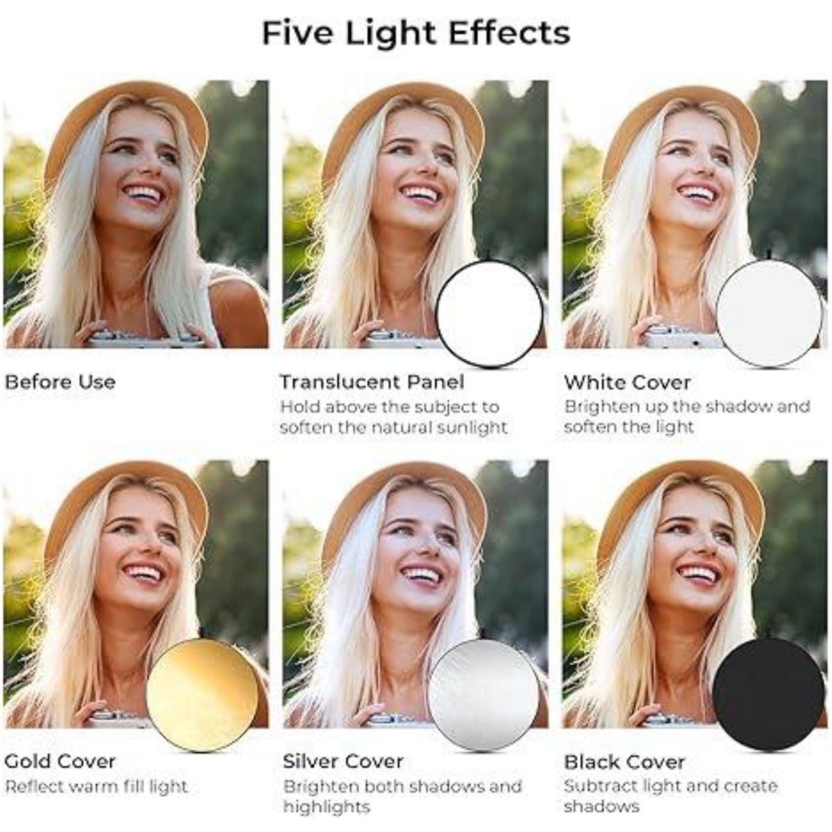HUANYINGBJB Portable 5 in 1 Ph - Reflector 5 In 1 recension och pris