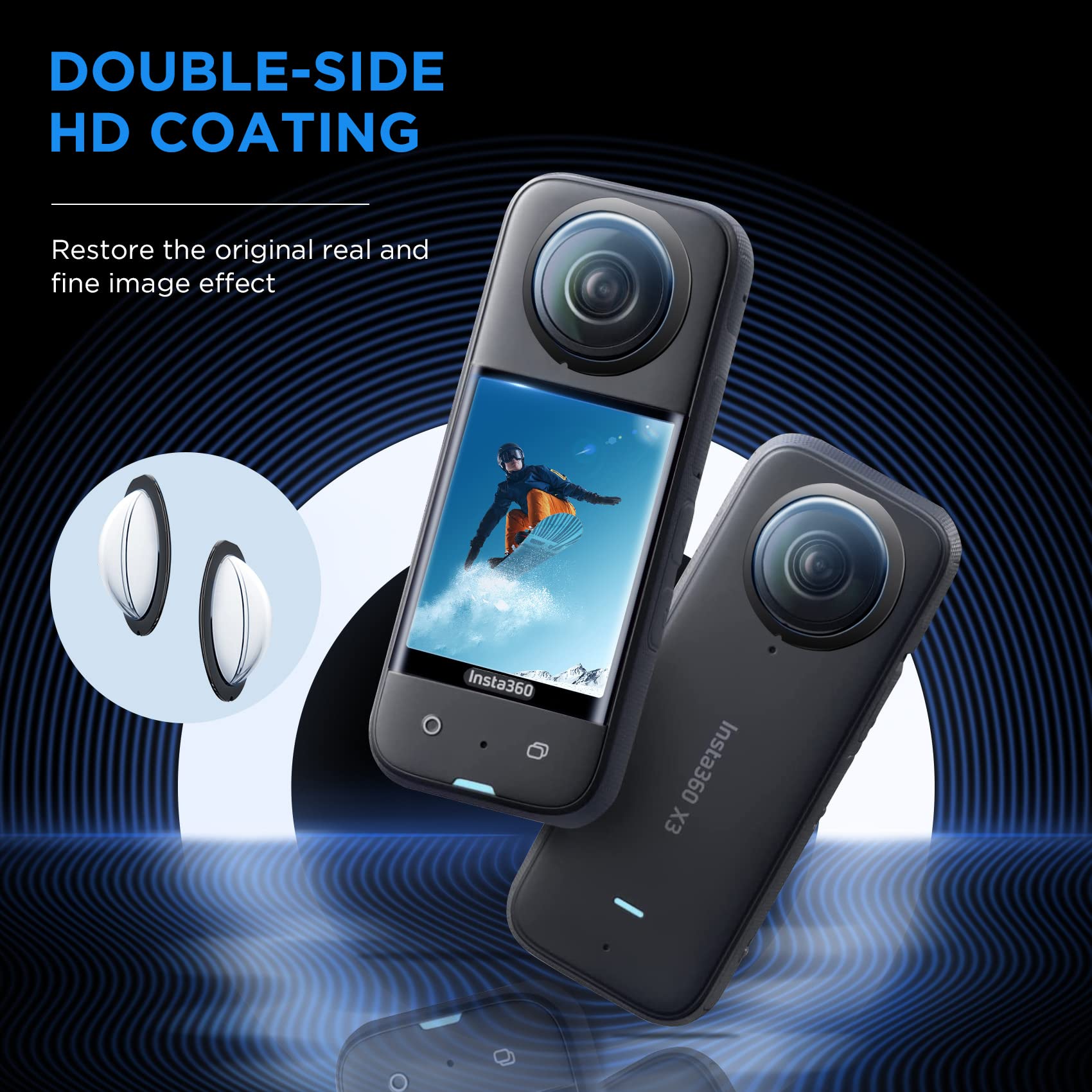 Accessories Set for Insta360 X - Lens Case Pouch recension och pris