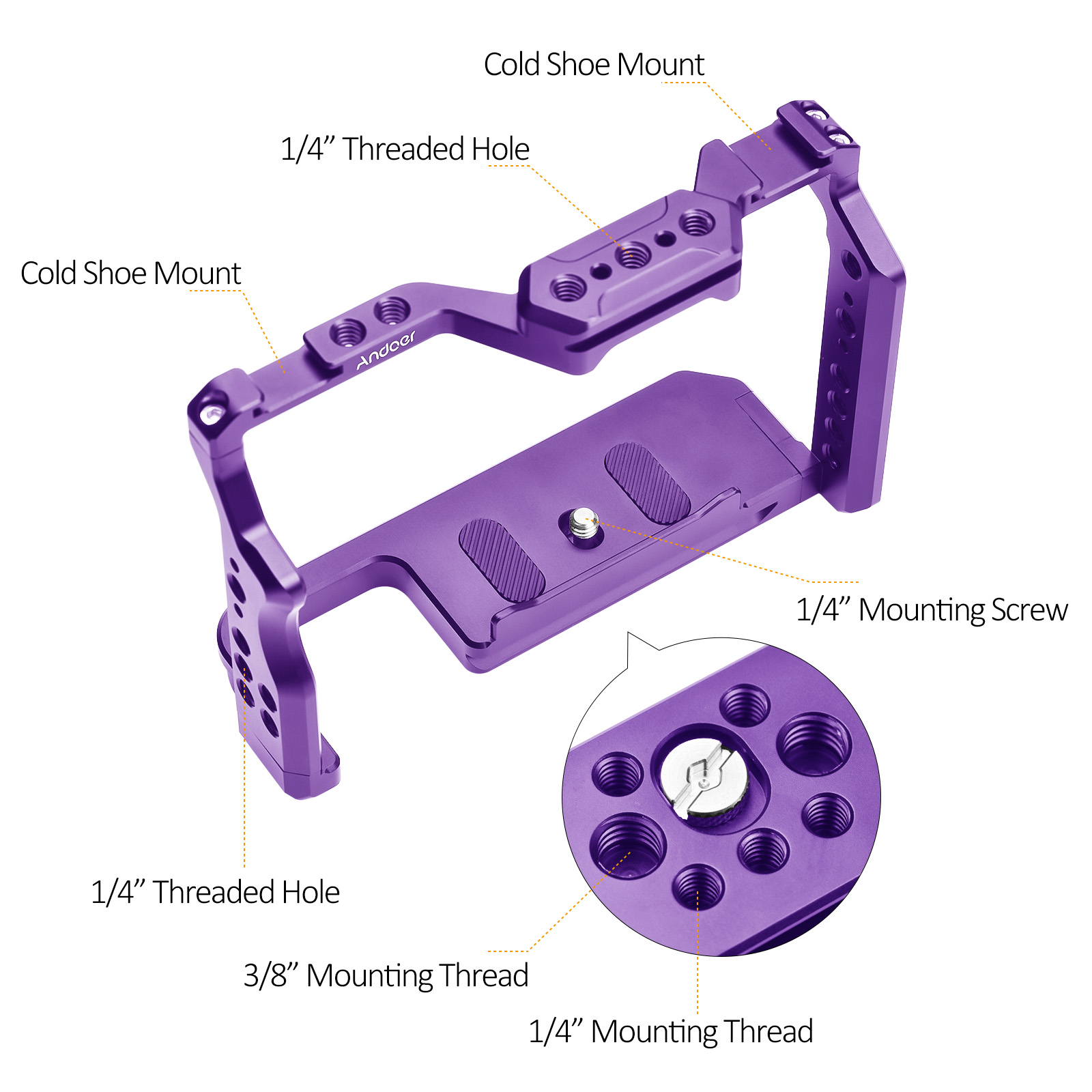 Andoer Camera Cage Aluminum Al - Camera Cage Baseplate recension och pris
