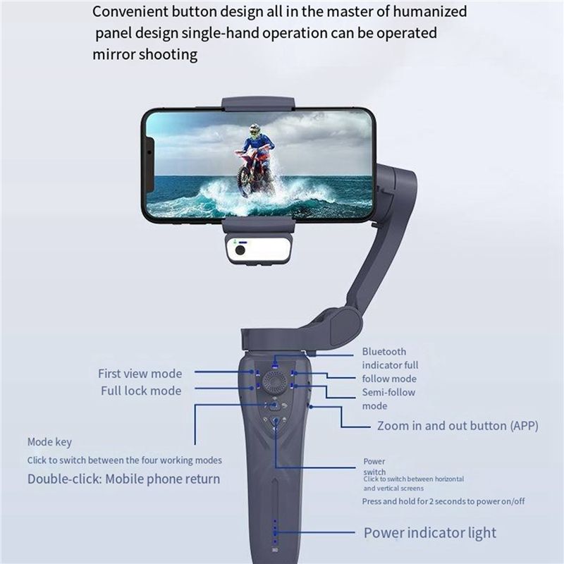 F12 3-Axis Handheld Gimbal Sma - Handheld Stabilizer Gimbal recension och pris