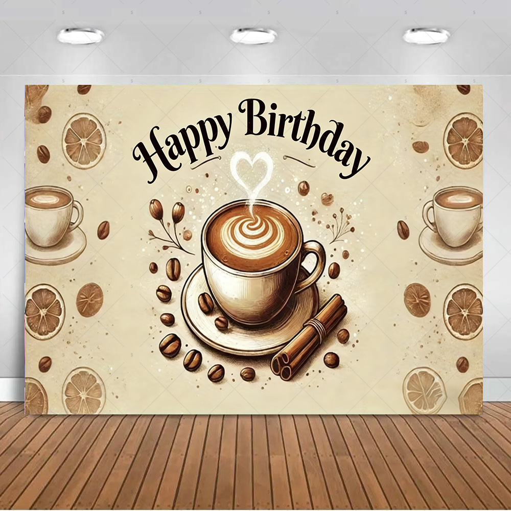 Coffee Theme Backdrop Supplies - Photography Coffee recension och pris