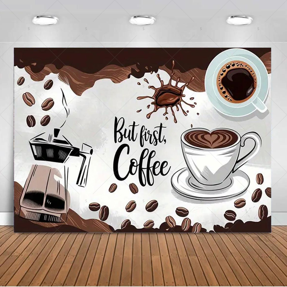 Coffee Theme Backdrop Supplies - Photography Coffee recension och pris