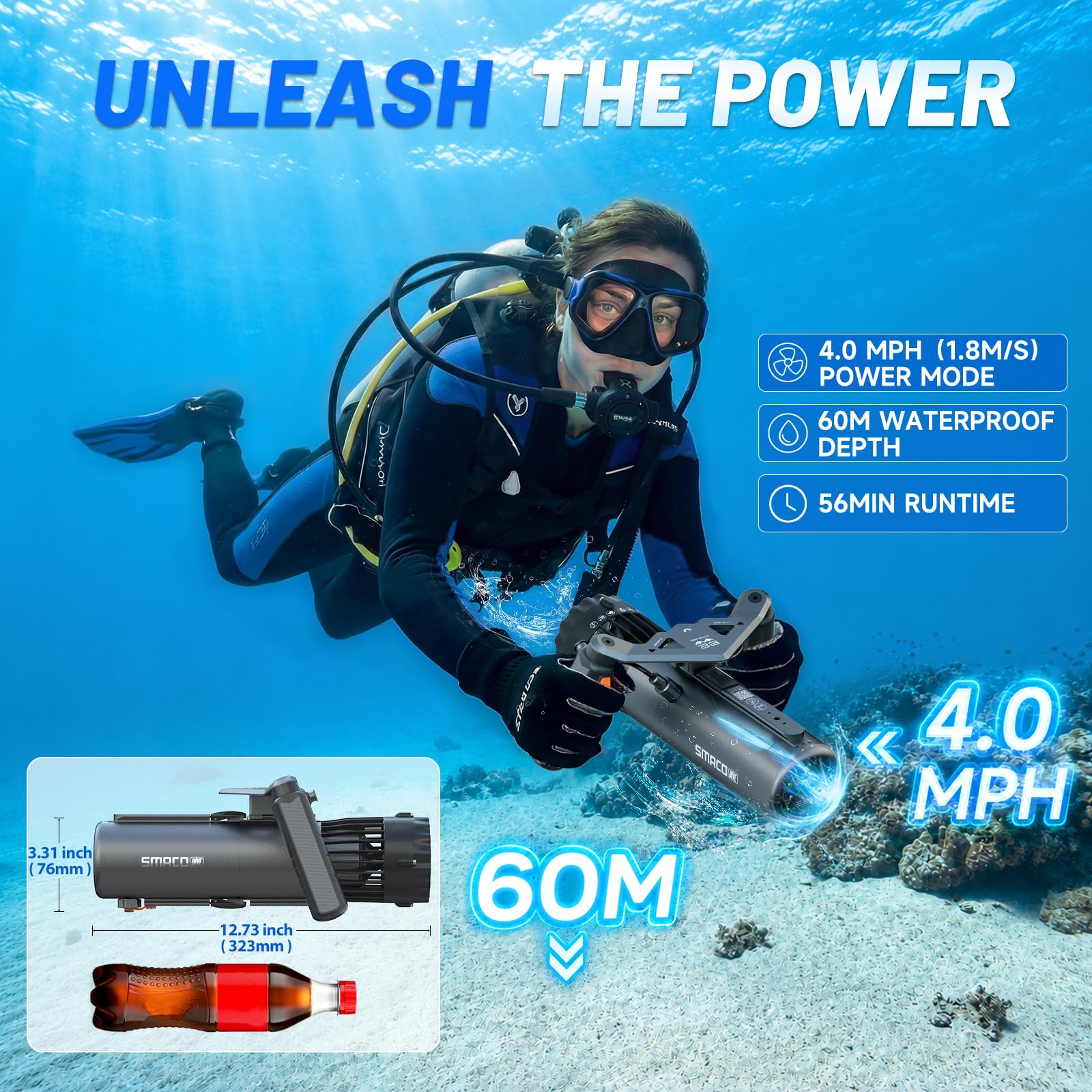 SMACO Underwater Scooter Dual  - Photography Videos recension och pris